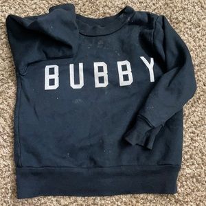 BuBby black sweatshirt 6-12 months